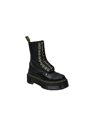 Dr Martens 1490 Sinclair Combs Leather Platform Black