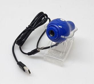 Web-camera USB 2.0 с микрофоном (арт. 35203), синяя (гарантия 14 дней)