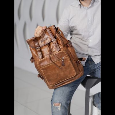 Кожаный рюкзак Volturno cognac/brown (арт. 3004-03)