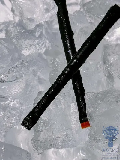 Кисть PACE №3 широкая, в черном упругом нейлоне для ламинирования ресниц