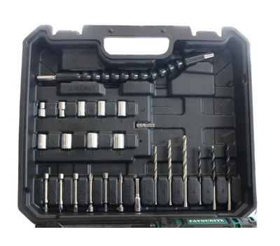 Дрель аккумуляторная FAVOURITE DC 1202 PROMO SET, 25+1 набор оснастки