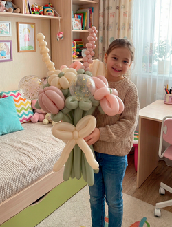 Букет из шаров Пудровое облако