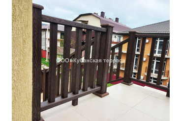 Ограждения ДПК 3D темно-коричневые