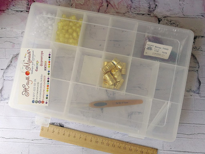 КОНТЕЙНЕР "Gamma" Коробка для шв. принадлежностей пластик ОМ-063 прозрачная