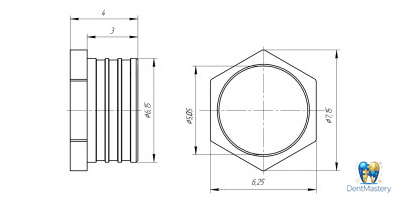 Втулка для полного протокола ⌀5.0 3Diemme