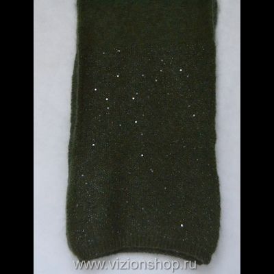 Зеленый шарф с пайетками Италия Vizio Tresor / Orozeb фото