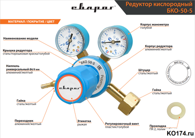 Редуктор кислородный БКО-50-5 Сварог