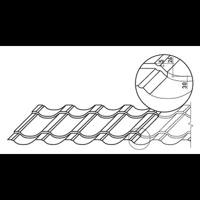 Металлочерепица garda стальной бархат Ral 3005 красное-вино Stynergy