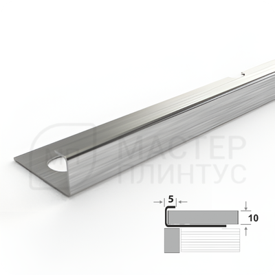 ПРОФИЛЬ ОКАНТОВОЧНЫЙ К 6НС.2700.001 СТАЛЬ МАТОВАЯ