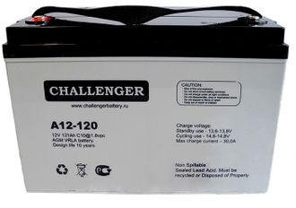 Гелевый аккумулятор Challenger 120 ач 12 Вольт AGM АКБ A12-120