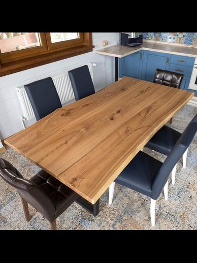 стол из слэба карагача натурального цвета