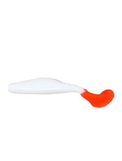 Силиконовая приманка Fish3 Поисковая Bass Assassin 4 белый с оранжевым с хвостом
