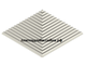 K78630100001VTE0 (K786301) 12.5x12.5 Pool Unglazed Ribbed Tile Corner Matt 8mm (Неглазурованный антислиповый элемент для зоны пляжа)