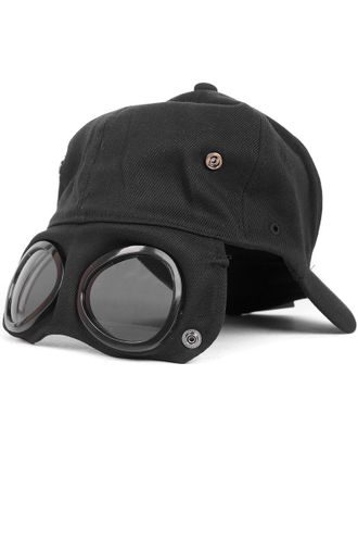 Бейсболка / Кепка C.P. Company Goggle Cap Круглое Лого (Реплика) Черный