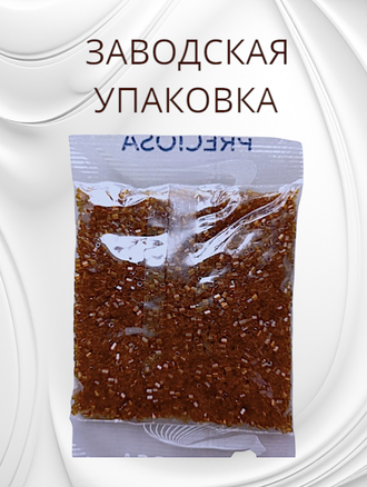 Бисер чешский preciosa рубка 10/0, коричневая прозрачная (10090), 50 грамм