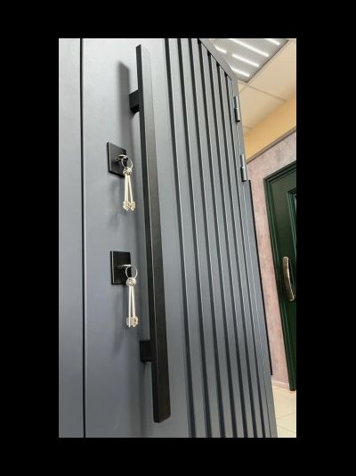 VENMAR (ВЕНМАР). СТАЛЬ 2 мм. ТЕРМО КРОНА ST 120/165 мм. ТЕРМОРАЗРЫВ/ МУАР Ral 7024 (СЕРЫЙ)/ СОФТ БЕЛЫЙ СНЕГ