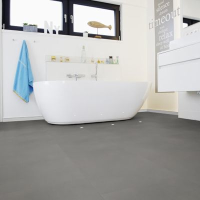 Виниловый пол Wineo 800 Tile L Solid Grey DB00097-3, клеевой, мелкого формата