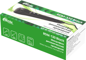 Вокальный микрофон Ritmix RDM-130 (черный)