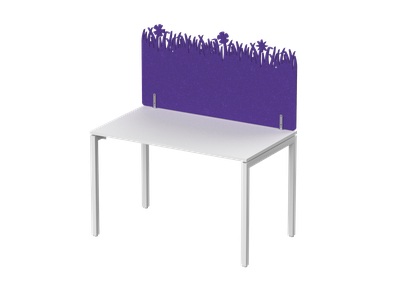 Экран фронтальный / боковой, с декором "Зеленая поляна", без фурнитуры