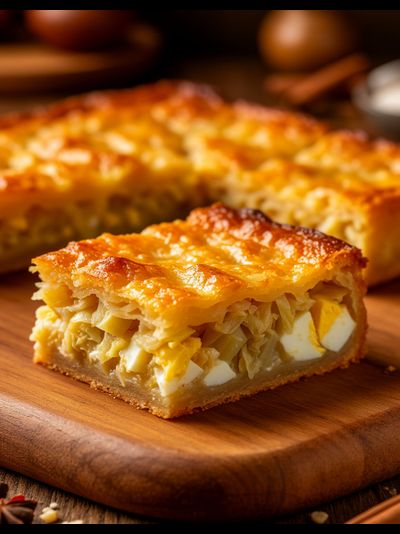 Пирог с капустой и яйцом