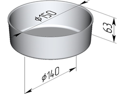 Хлебная форма круглая 150*140*63