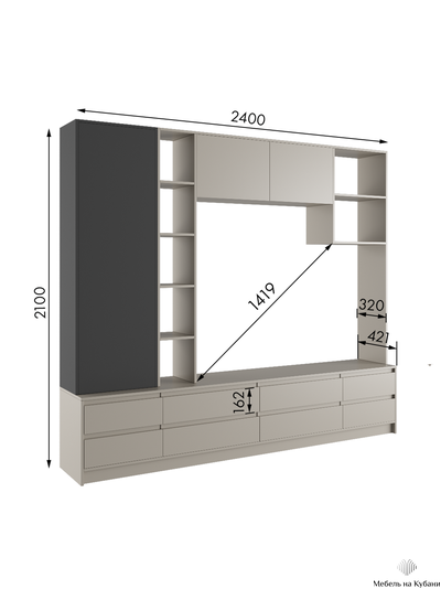 Селена гостиная Кашемир/Графит
