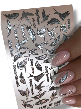 Фольгированные слайдеры Серебро AN-007