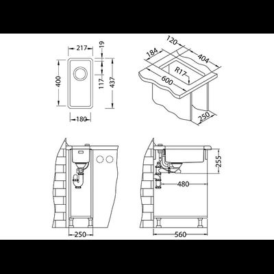 Мойка для кухни KOMBINO 10 MONARCH антрацит