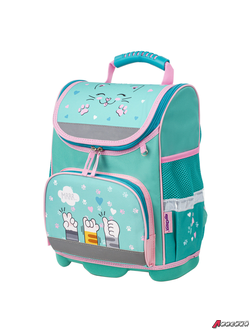 Ранец ЮНЛАНДИЯ WISE, 1 отделение, 3 кармана, устойчивое дно, «Soft paws», 37×29×15 см. 229946