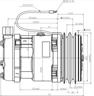 Компрессор 7H15 A2 12V