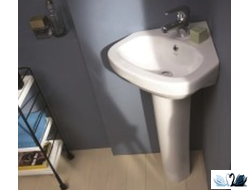 Раковина Creavit Corner VT145.000, 32 см, с пьедесталом VT253.000, угловая