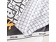 Комплект постельного белья 1.5 спальное или Евро сатин с одеялом покрывалом рисунок Буквы OB112