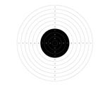 Мишень для стрельбы винтовочная 14х14 см (картон 1 шт.)