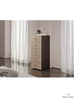 Гиза Комод 5 ящ. Меланж/Венге