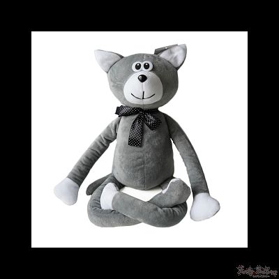 Мягкая игрушка "Кот-обнимашка серый"