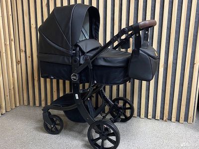 Детская коляска 2 в 1 Farfello Aimile Original Парижская ночь Экокожа