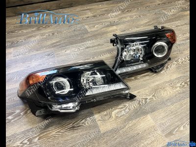 Фары Land Cruiser 200 Brownstone черные 07-15 год
