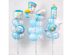 Фонтан "Аист принес мальчика" + 2 фонтана "Куб и бутылочка"