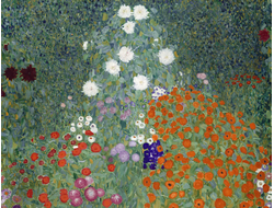 Купить греющую картину с фото репродукции Густава Климта Цветочный сад