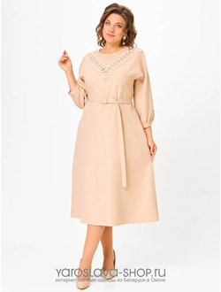 Модель:3151.Женское нарядное платье в бежевом цвете