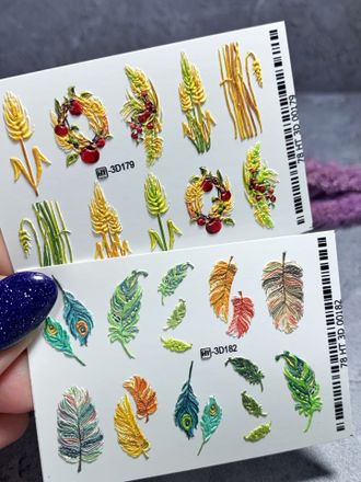 Набор слайдеров для ногтей в ассортименте (2 штуки) №62