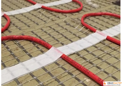 Ремонт греющего кабеля теплого пола в бетонном полу Москва ИВАНМАСТЕР