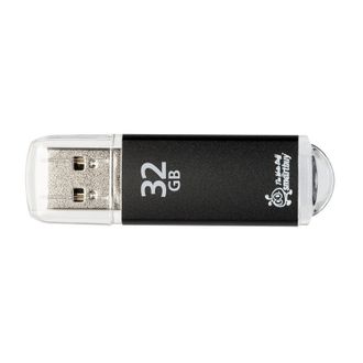 Флеш-память Smartbuy V-Cut, 32Gb, USB 2.0, черный, SB32GBVC-K