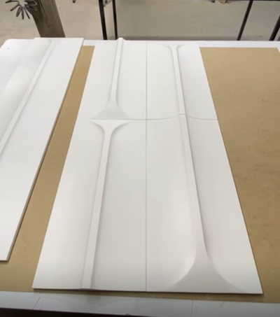 Гипсовая 3D панель "Пинзо" (фото с производства3, сложенные)