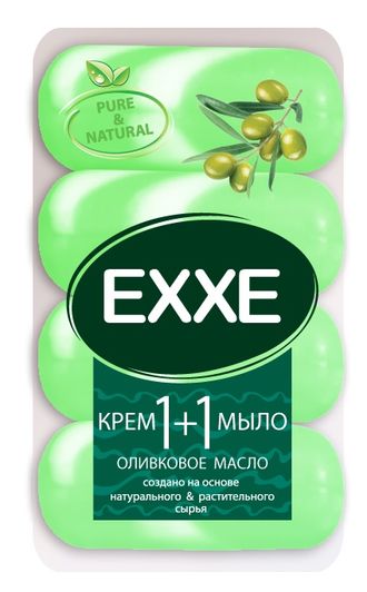 EXXE Крем-мыло 1+1 Оливково масло 4х90г