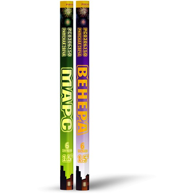 Римская свеча МАРС / ВЕНЕРА (1,5" / 6 залпов)