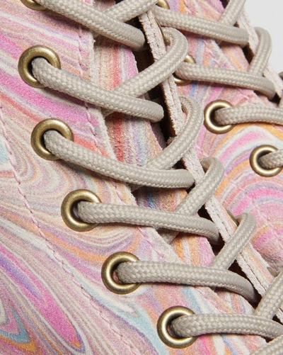 Ботинки Dr Martens 1460 Pascal Marbled Suede Pink Orange