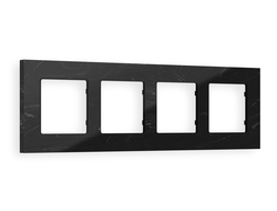 Рамка 4-я Черный мрамор, коллекция GRAND - Ambrella Volt - ALFA