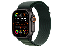 Apple Watch Ultra 2 (2024) Black Titanium Case Alpine Loop Dark Green L