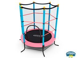 Батут детский DFC SMRKIDS 55" с сеткой, PINK